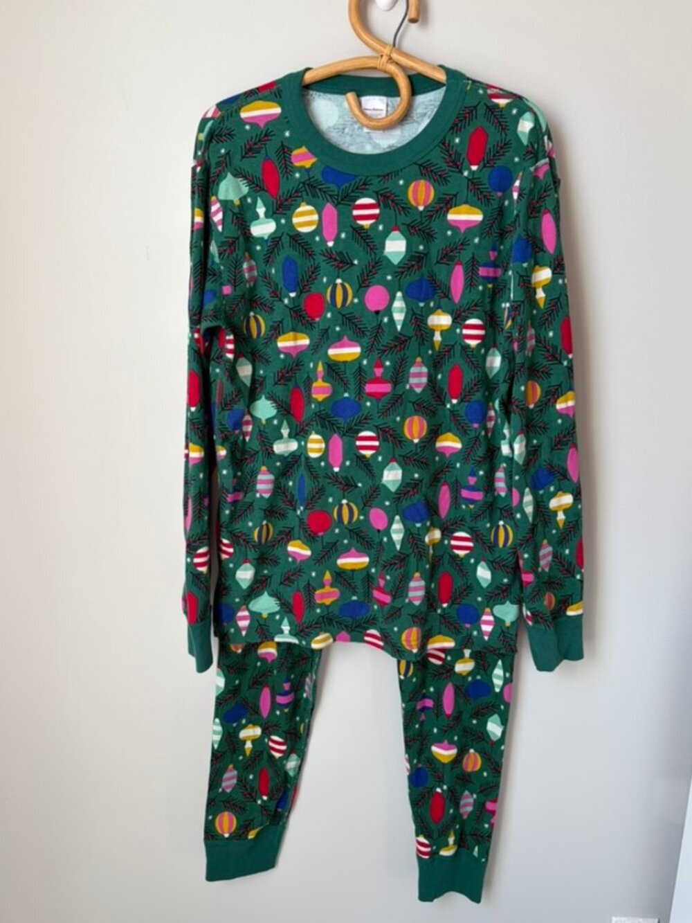 Hanna Andersson Long John Pajama Set In Delightful Decorations Pattern Large - Picture 2 of 10